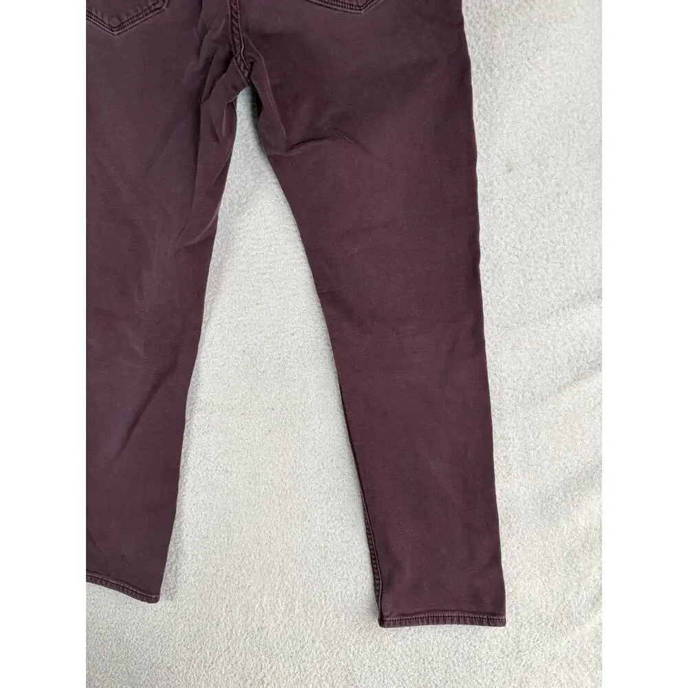 Banana Republic Travel Jean Mens 32x32 Slim Fit Burgundy Maroon Dark Red Pants